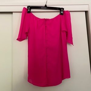 Pink off the shoulder top